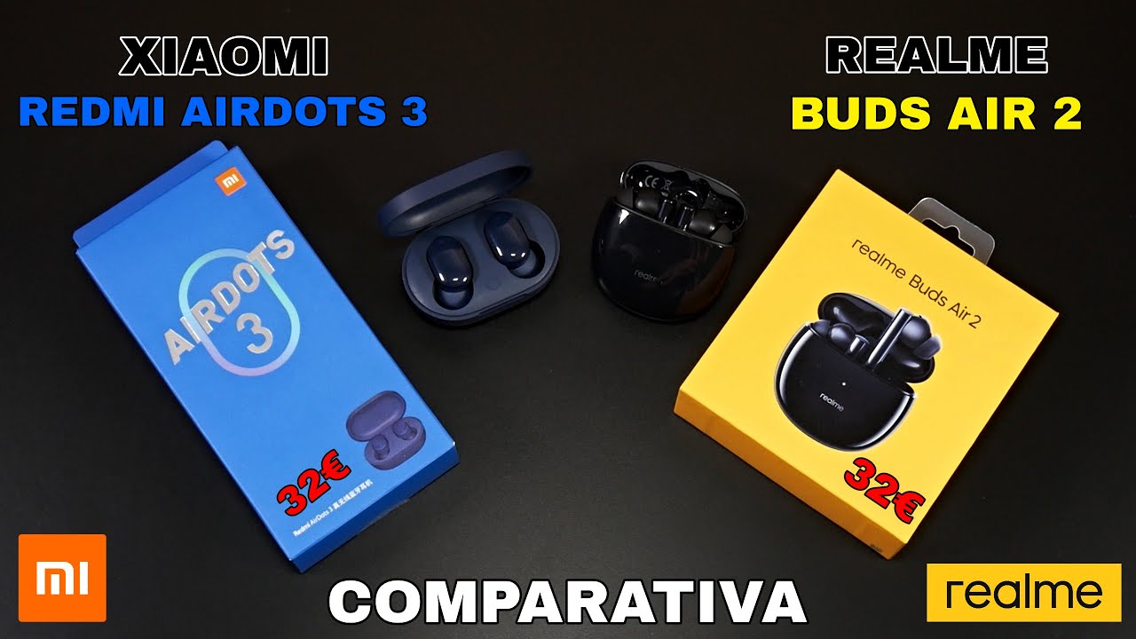 COMPARATIVA entre los mejores AURICULARES económicos 🎧 REALME Buds Air 2 vs REDMI AirDots 3