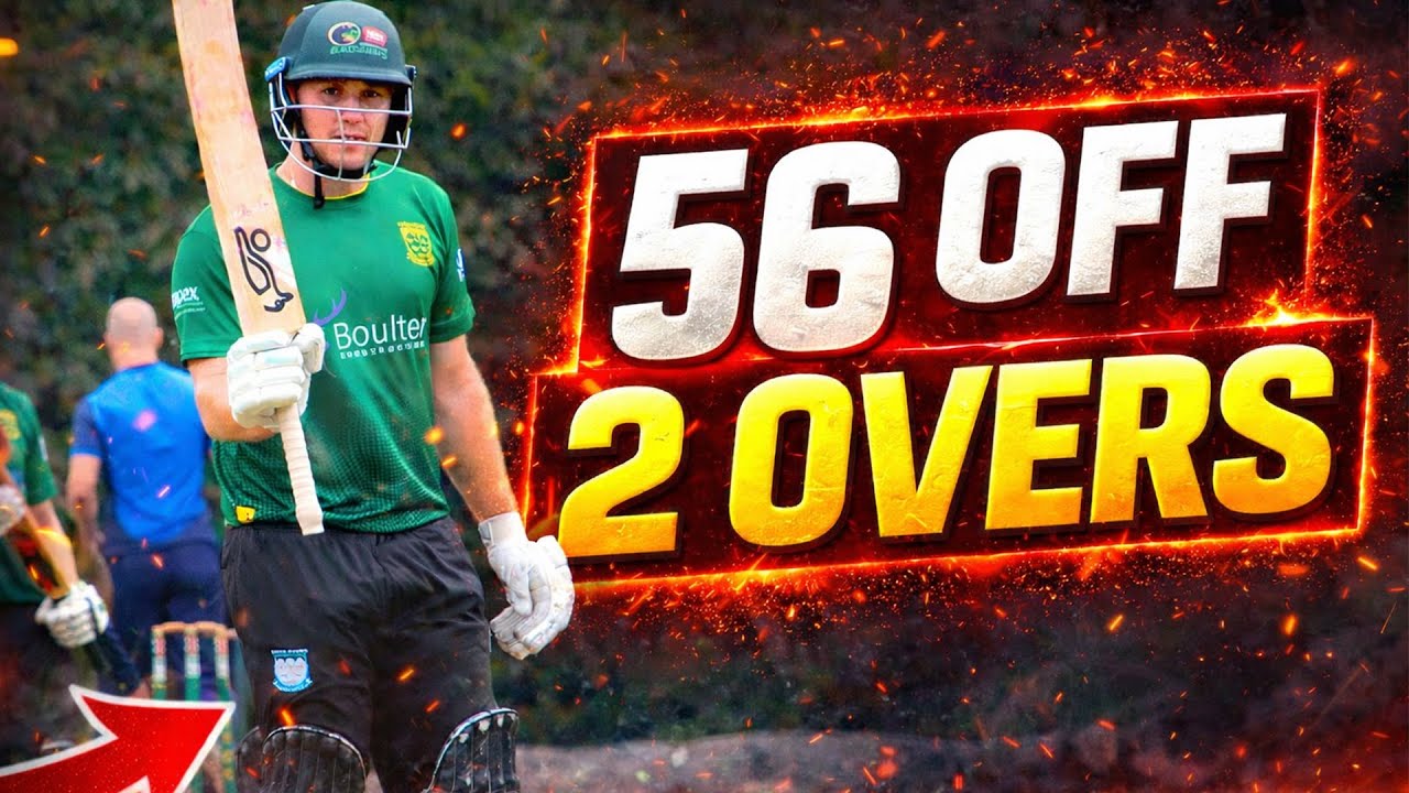 56 OFF 2 OVERS!! THE BEST POWER HITTING YOU WILL SEE! TBCC vs East Grinstead | Cricket Highlights