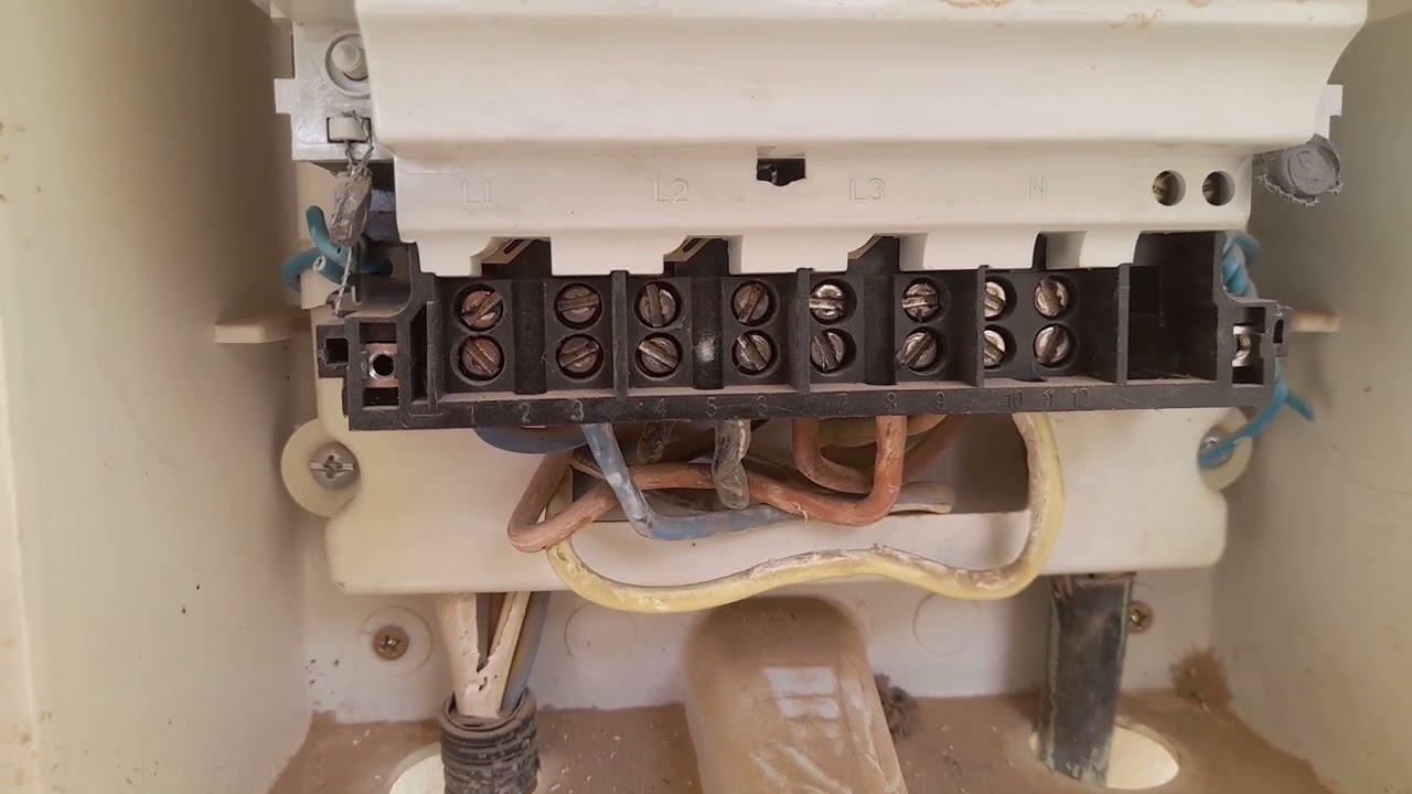 الطريقة التطبيقية لتركيب اسلاك كهرباء لعداد 380volt( الجزء الثاني)