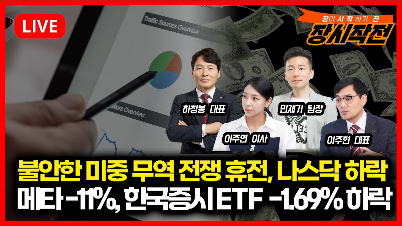 [10월31일 #장시작전] 불안한 미중 무역 전쟁 휴전, 뉴욕증시 하락  '메타 -11% 급락' / 아마존 시간 외 10% 급등