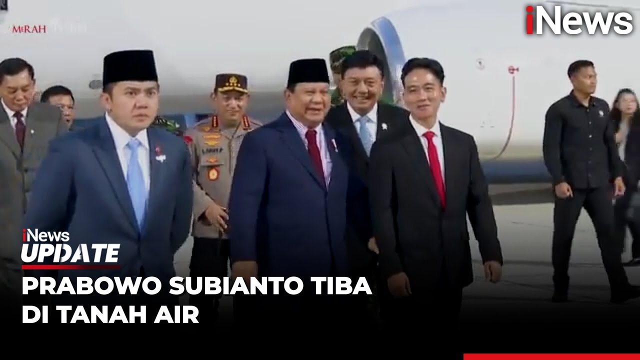 Detik-Detik Presiden Prabowo Tiba di Tanah Air Disambut Gibran Rakabuming