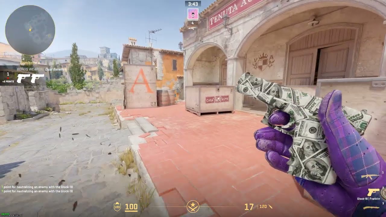 CS2 : Glock-18 | Franklin (Factory new) Skin showcase and gameplay - Counter-Strike 2