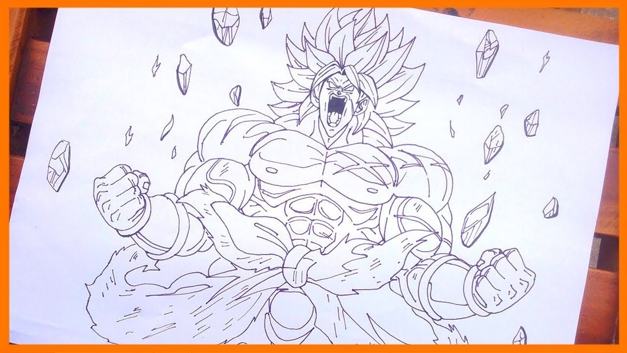 CÓMO DIBUJAR EL BROLY EL LEGENDARIO SUPER SAYAJIN SUPER DRAGONBALL