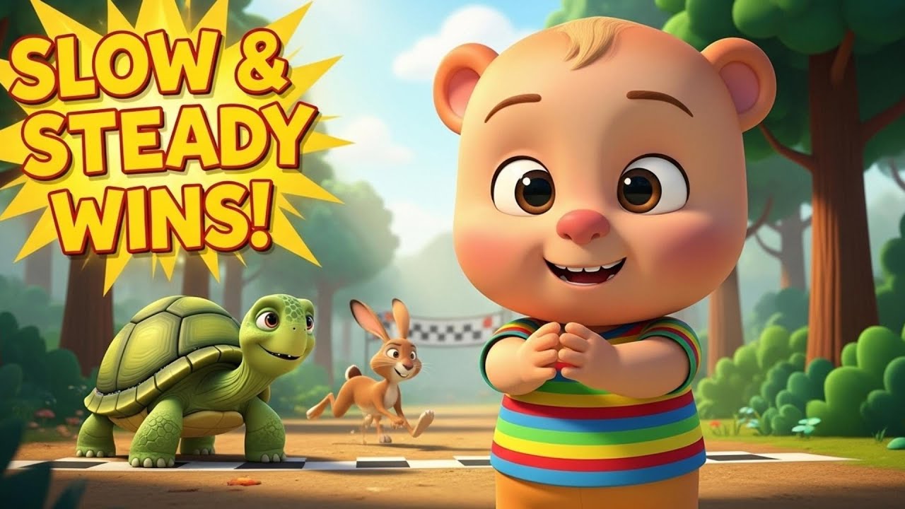 The Tortoise and the Hare Story 🐢🐰 Slow and Steady Wins the Race | Chiku Story Song