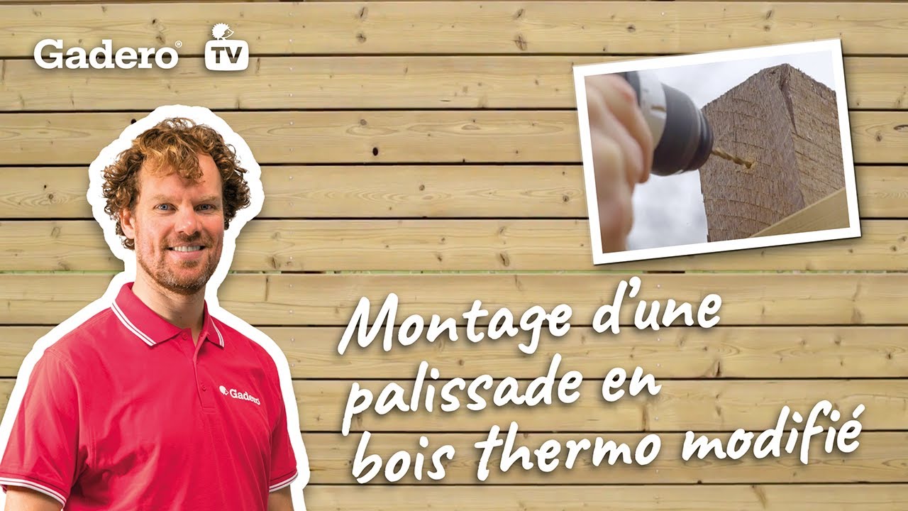 Montage d'une palissade en bois thermo-modifié