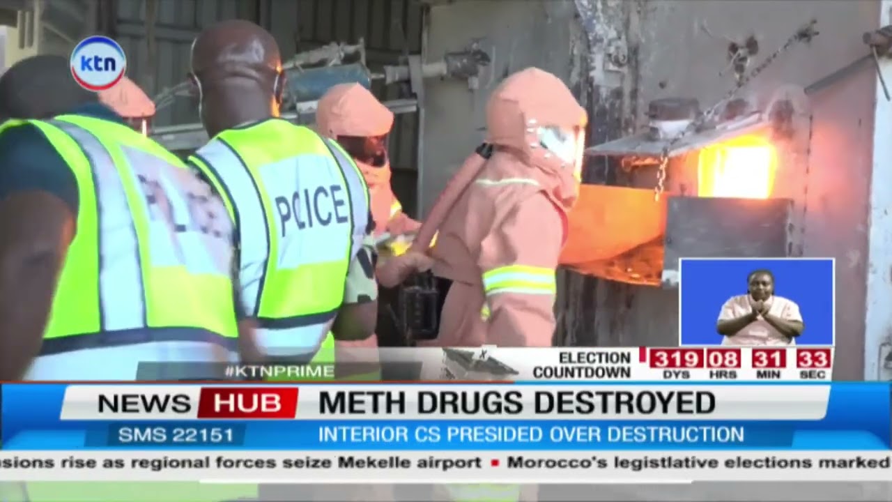 Sh 8.2B Methamphetamine Destroyed in Mombasa as Kenya Steps Up War on Drug Trafficking
