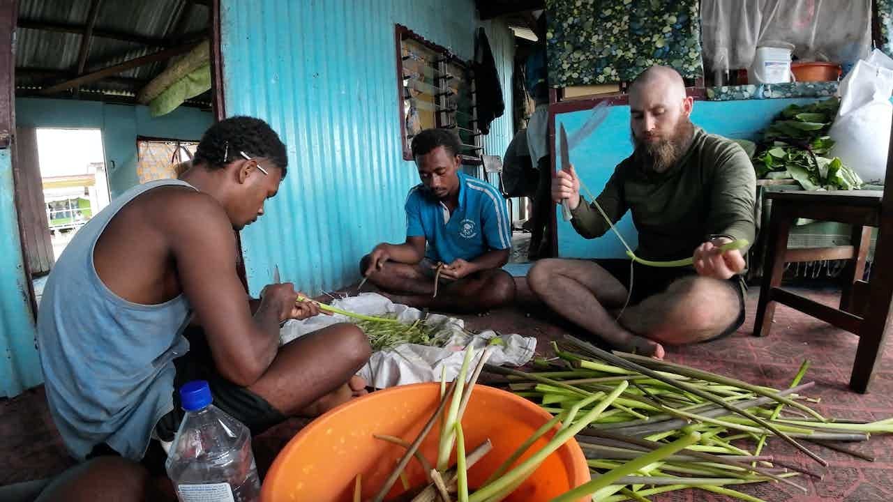 The Village Cuisine: Taro Stems Cooked in Coconut Milk (Baba)🥥🇫🇯