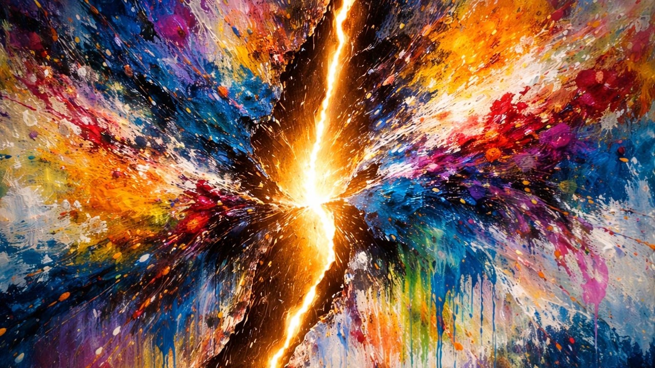 Radiant Energy Burst – Contemporary Abstract Explosion Art | Modern Expressionism 4K