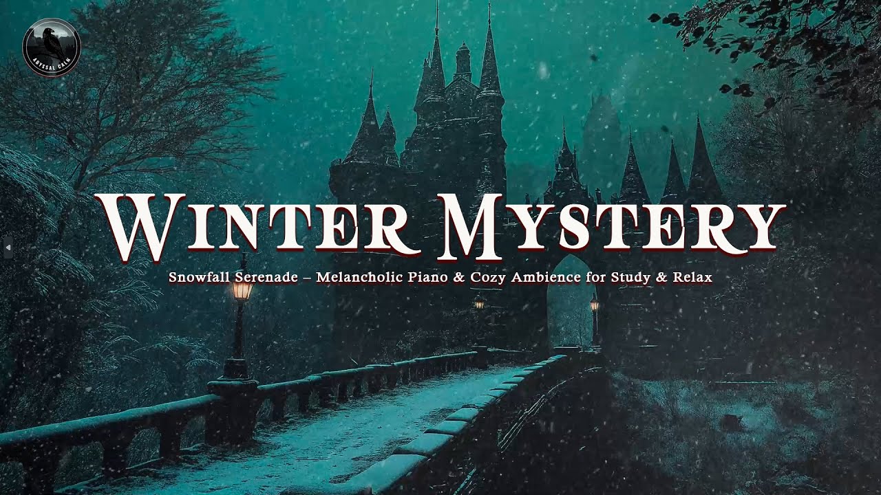 Snowbound Castle – Dark Academia Piano & Snow Ambience | Thoughtful Study and Reflection Music