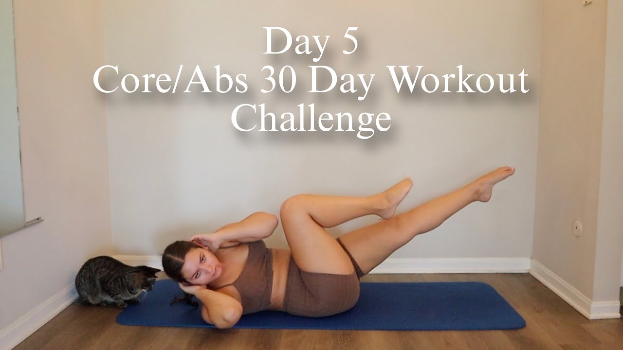 Day 5 Core and Abs 30 Day Workout Challenge - 12 Min Pilates and Body Weight At Home No Equipment