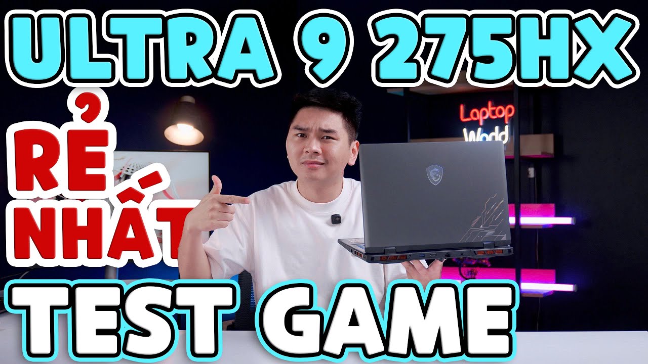 Test Game Laptop Ultra 9 275HX + RTX 5070 rẻ nhất - MSI Crosshair 16 HX 2025 | LaptopWorld