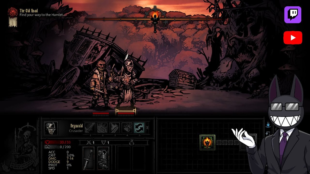 My first stream! Darkest Dungeon darkest difficulty deathless start!