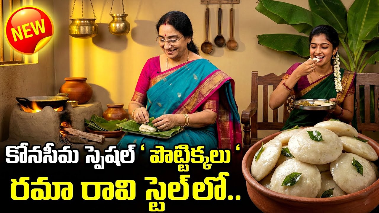 Soft & Delicious Pottikkalu at Home 😋 | No Oil Healthy Snack | Ramaa Raavi Telugu Recipes