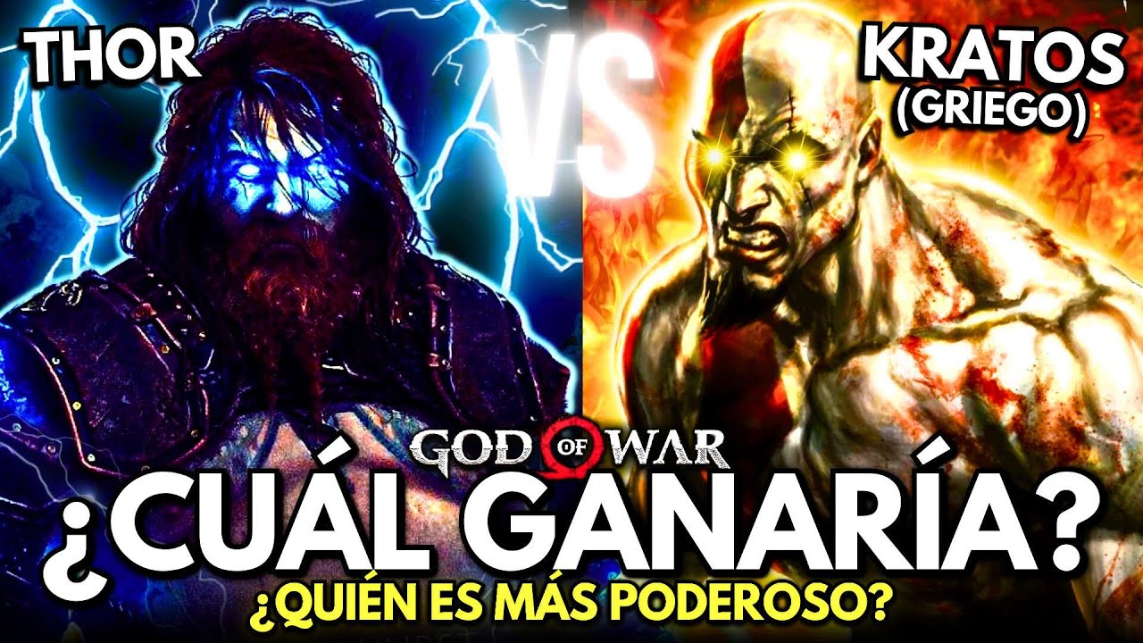 ¿QUIÉN ES MÁS PODEROSO entre KRATOS (Griego) y THOR? ¿Cuál ganaría en una pelea? - God of War 🔥
