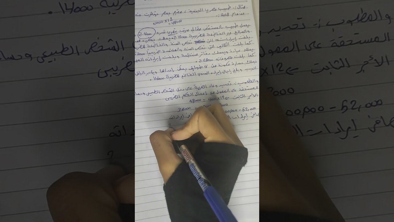 تحديد وعاء الضريبة على الدخل الشخصي ( محاسبة ضريبية)