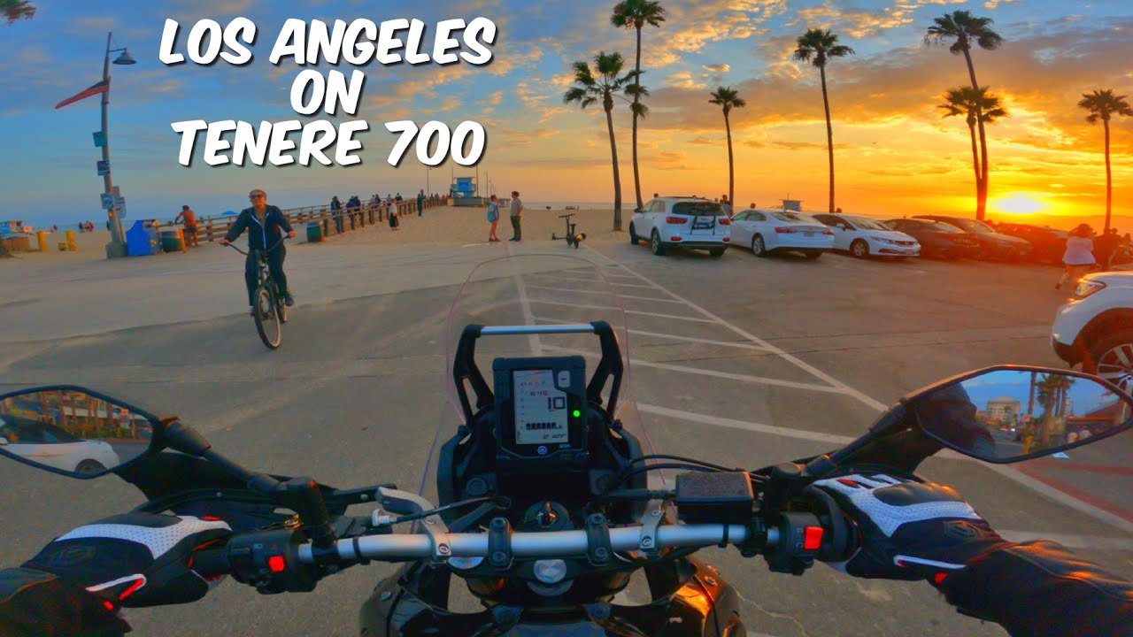 TENERE 700 POV Freeride through Los Angeles/Dominator Gp1 Exhaust [4k]