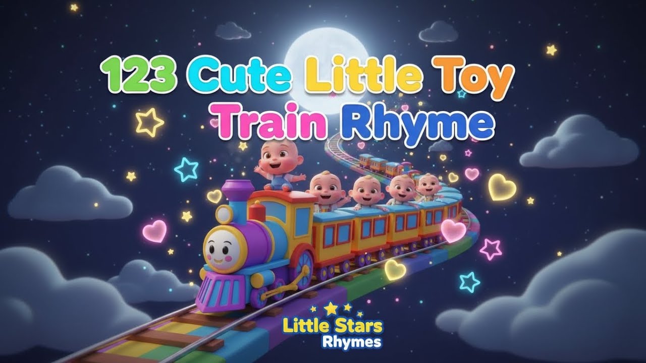 123 Number Cute Little Baby Song | @LittleStarRhymes375 & Little Toy Train Rhyme