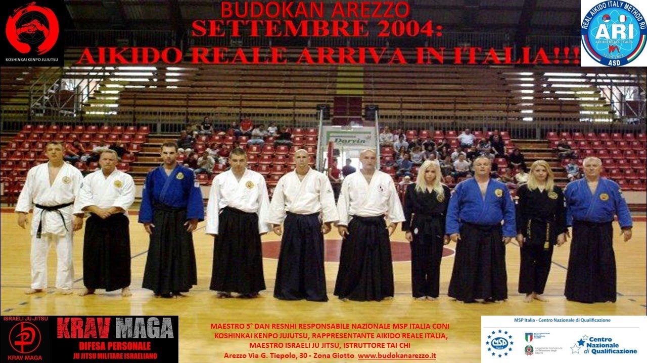 SETTEMBRE 2004: SOKE X DAN LJUBOMIR VRACAREVIC PRESENTA IN ANTEPRIMA ITALIANA AIKIDO REALE AD AREZZO