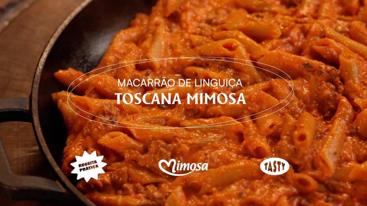 Macarrão de linguiça Mimosa de cair o queixo