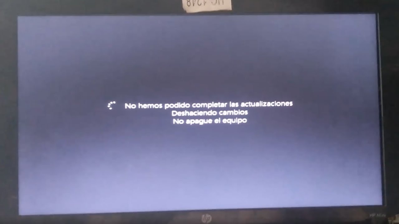 No hemos podido completar las actualizaciones Deshaciendo cambios No apague el equipo ¡Solución!