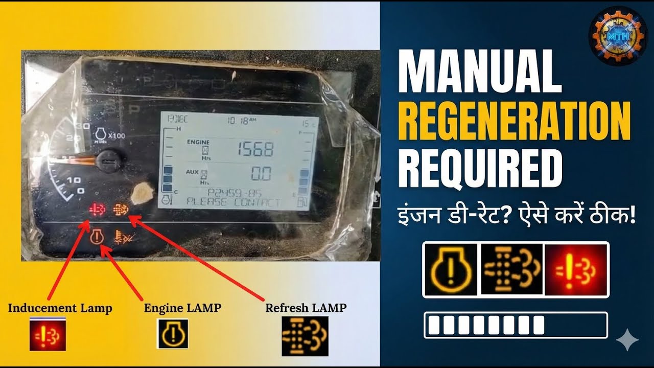 Manual Regeneration Kaise kare STAGE V 3DX Plus JCB #dpfregeneration  #manualregeneration #jcb