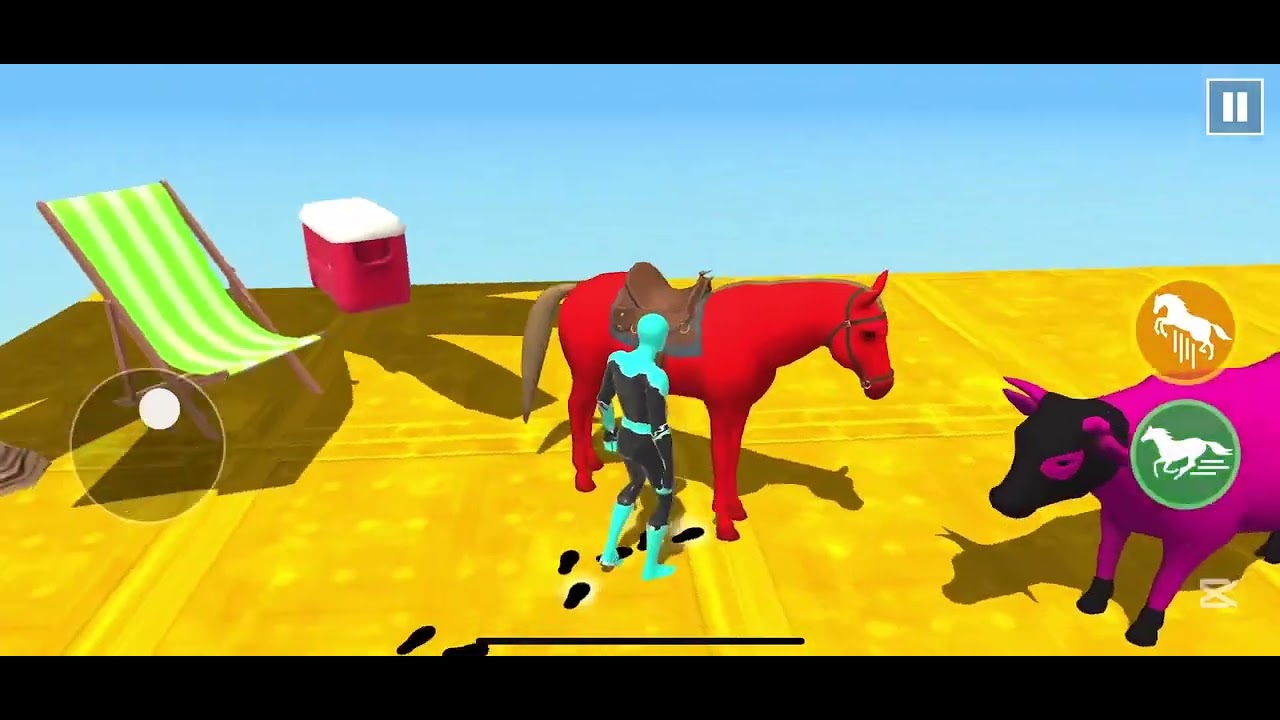 Long Sliding GTA Game Wasted with Spiderman and Horse 