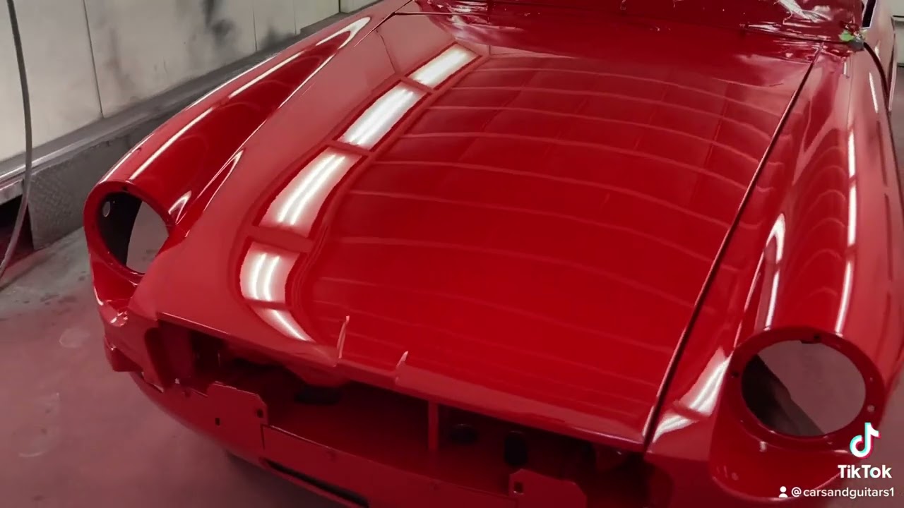 79 MGB painted adrenaline red With Nason 2K single stage urethane