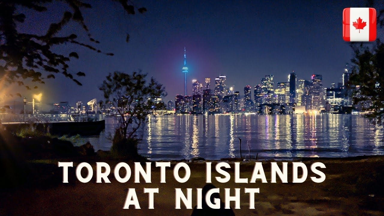 🔴 [4k] 🇨🇦 EXPLORING Toronto Islands at NIGHT: walking at night after missing my ferry -  May 20 2022