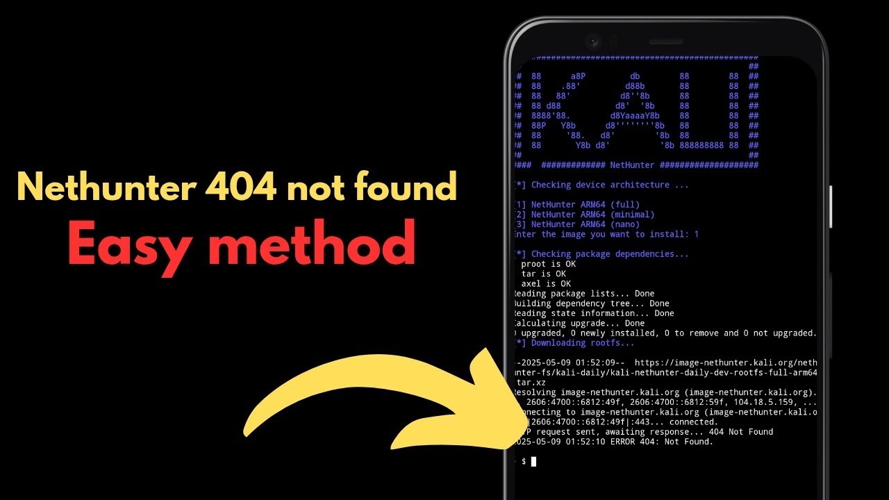 NetHunter Rootless Installation 404 Error Fixed | Kali NetHunter Problem Solved