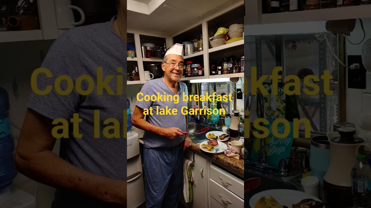 cooking breakfast at lake Garrison #food #porkroll #fun #cooking #jersey #cookingvideo