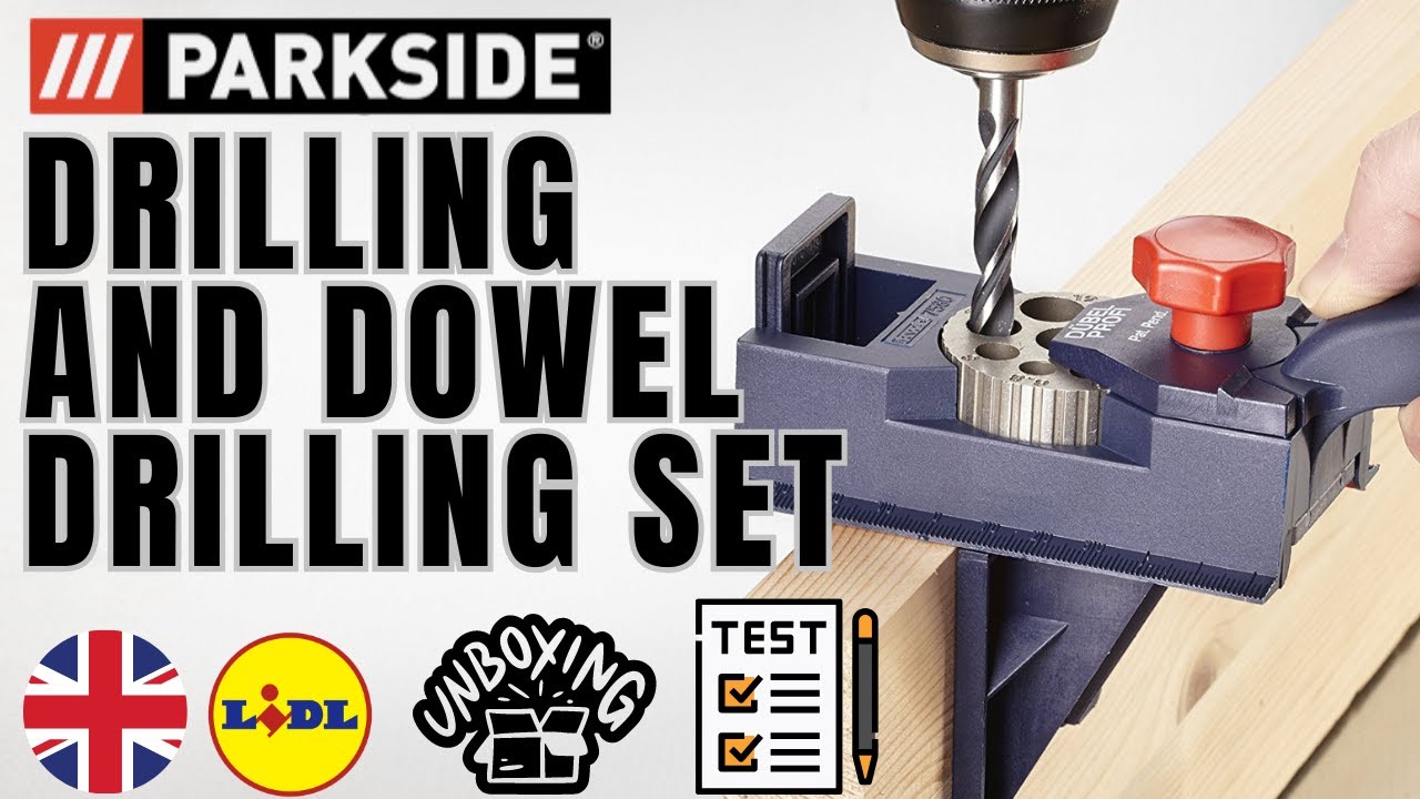 DRILLING AND DOWEL DRILLING SET PARKSIDE KWB GERMANY UK LIDL