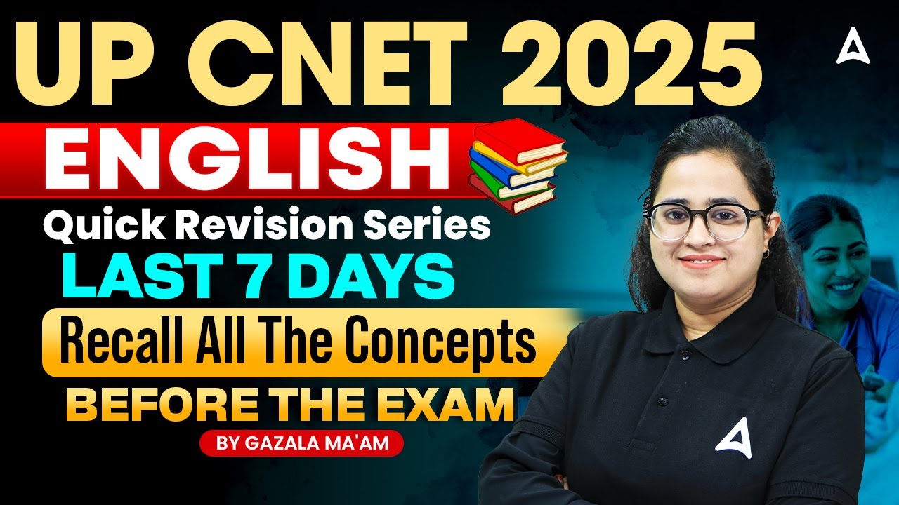 UP CNET 2025 | UP CNET English Quick Revision #3 | English Important Questions | Gazala Mam