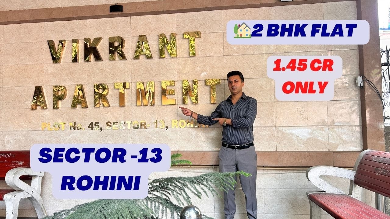 Property in Delhi - 2 BHK Flat |2nd Floor | Vikrant  Apartments |Rohini Sector 13| Ready To Shift |