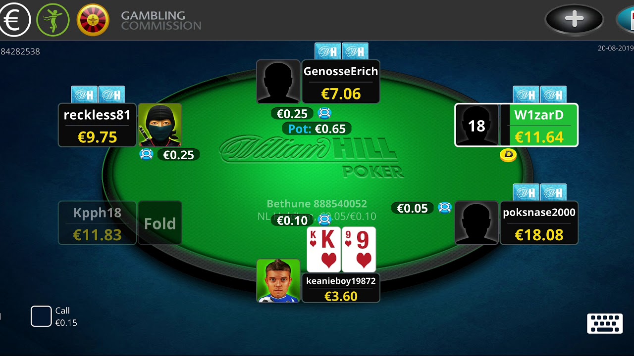 William hill poker cash game.