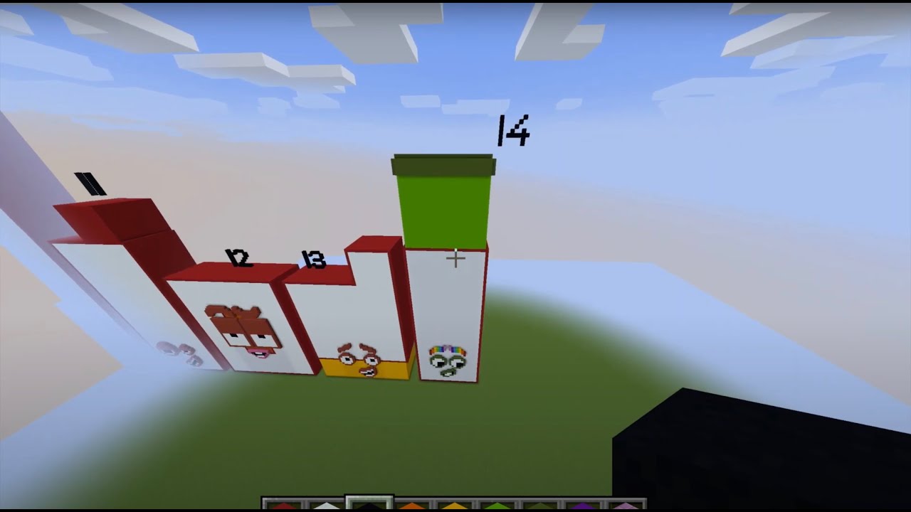 Build Giant Numberblock 14 in Minecraft