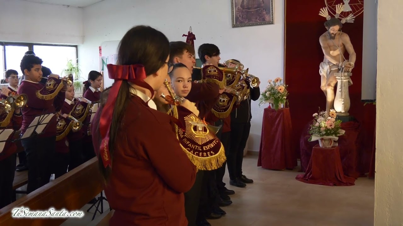 Banda Infantil del Espíritu Santo en los cultos al Señor de la Columna