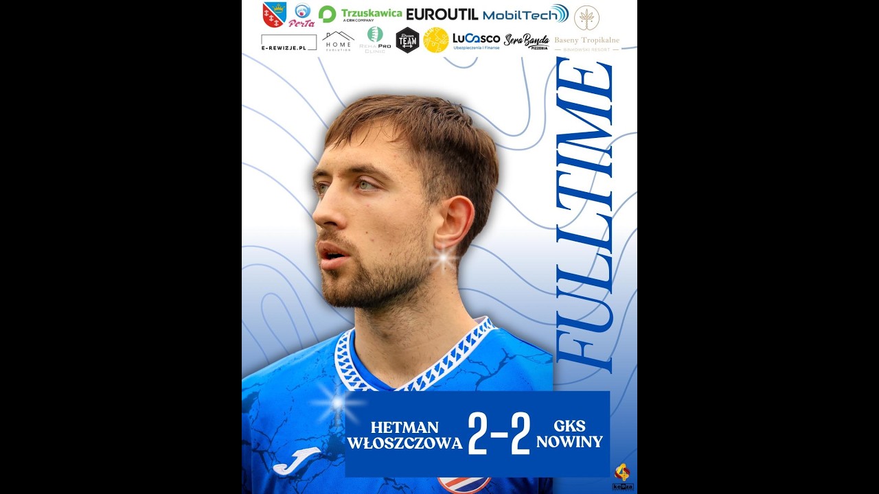 Hetman Włoszczowa - GKS Nowiny 2-2 (skrót meczu)