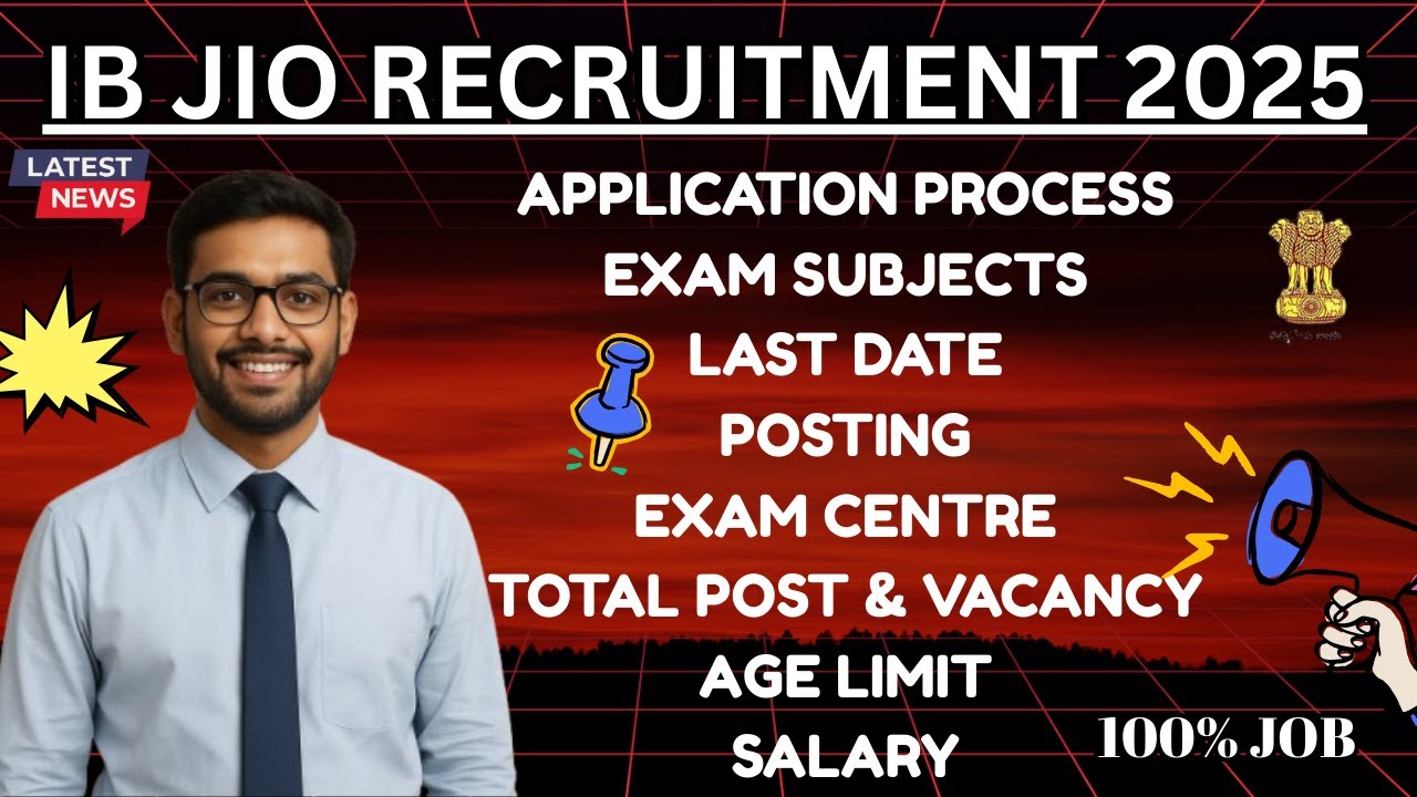 Central Govt Jobs | IB JIO Recruitment 2025 | Job Search | Full Details Explain Telugu.