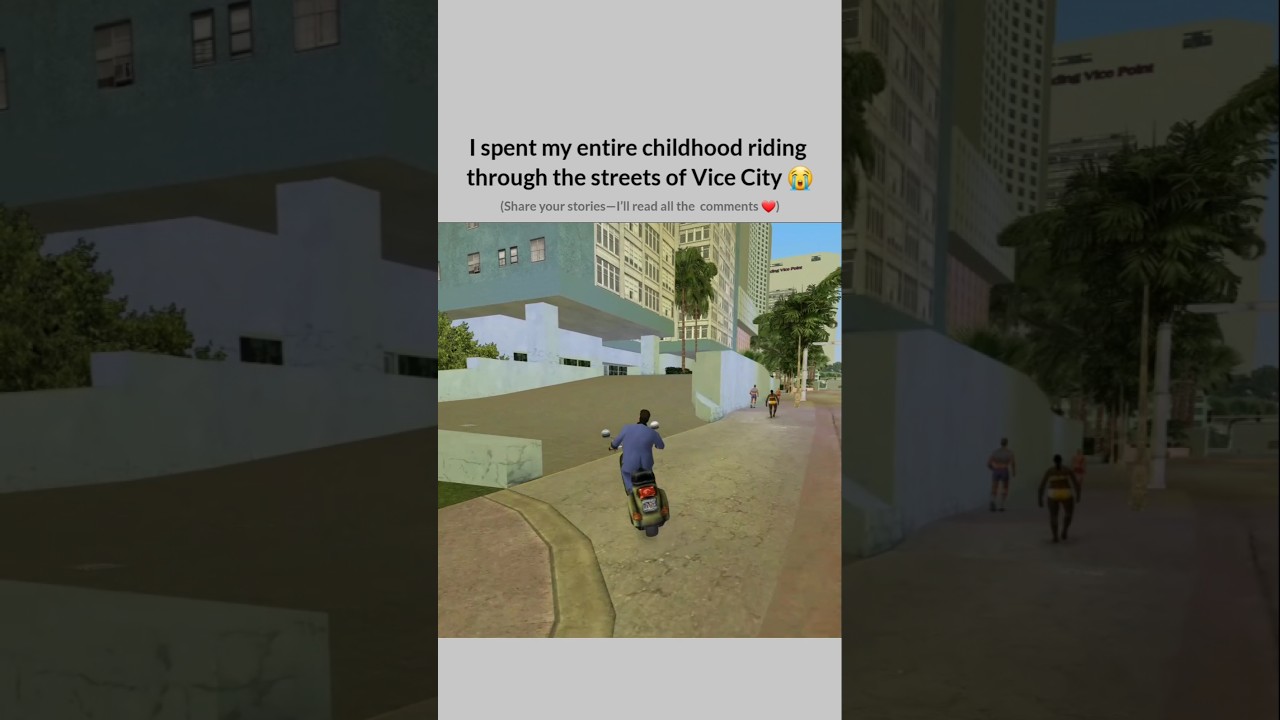 I spent my entire childhood riding through the streets of Vice City 😭 #gtavicecity #gtanostalgic