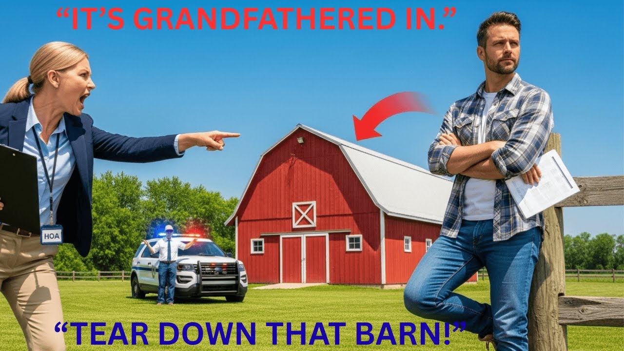 HOA called code enforcement on my barn — inspector confirmed it was grandfathered in