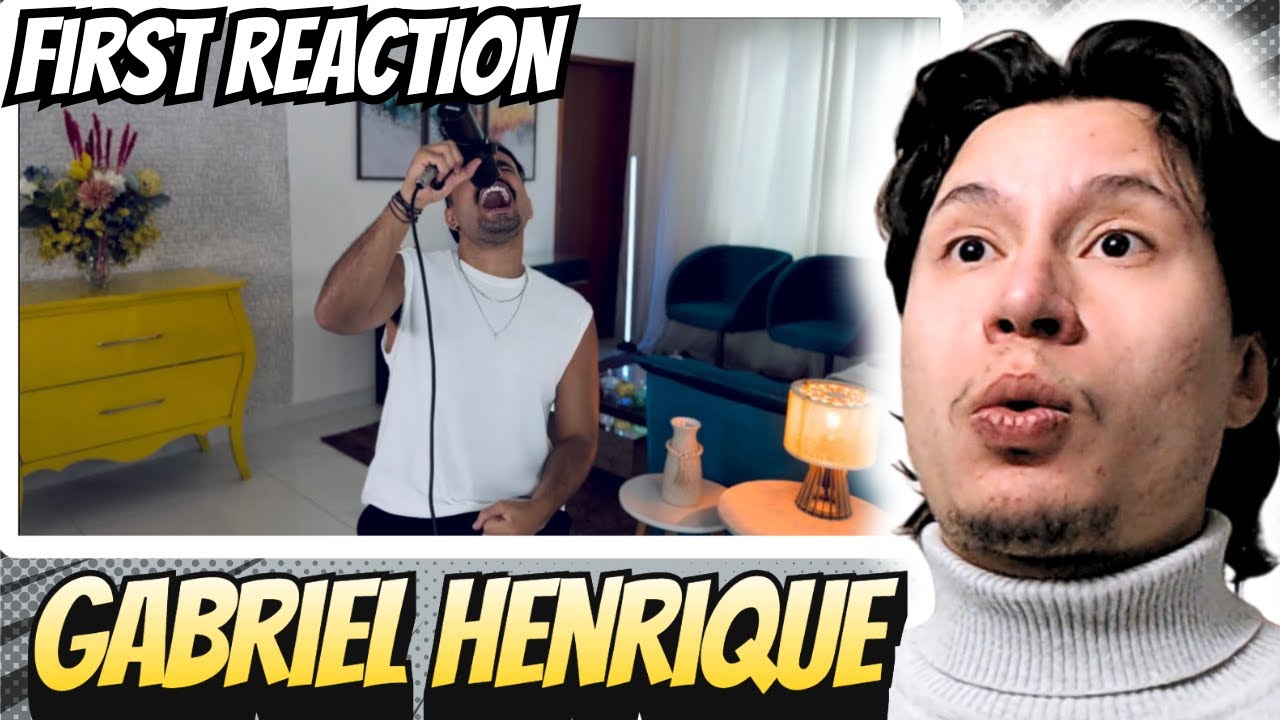 INCREDIBLE FALSETTO VOICE! | Gabriel Henrique - Because of You | REACTION