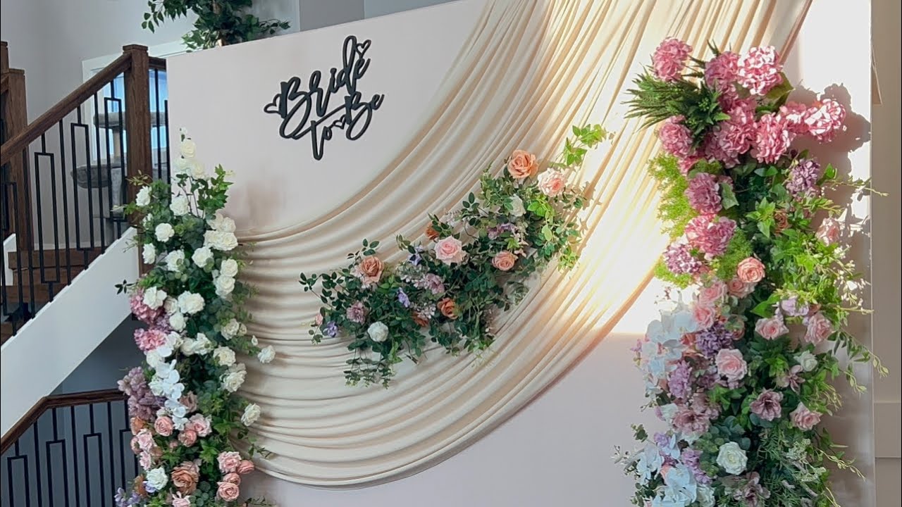 DIY- Floral Draped Backdrop  Unboxing Stand & Floral Arch