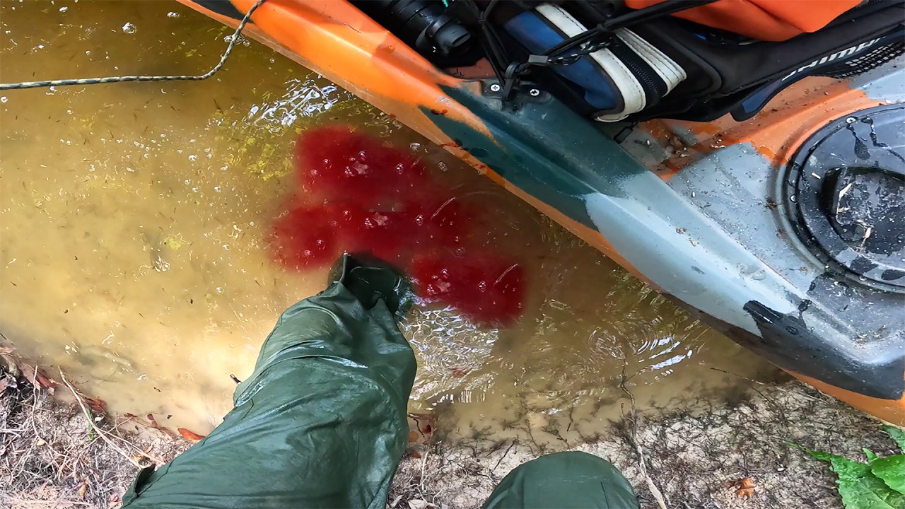 Senti atravessando, quando olhei pra agua tinha se tornado vermelha!