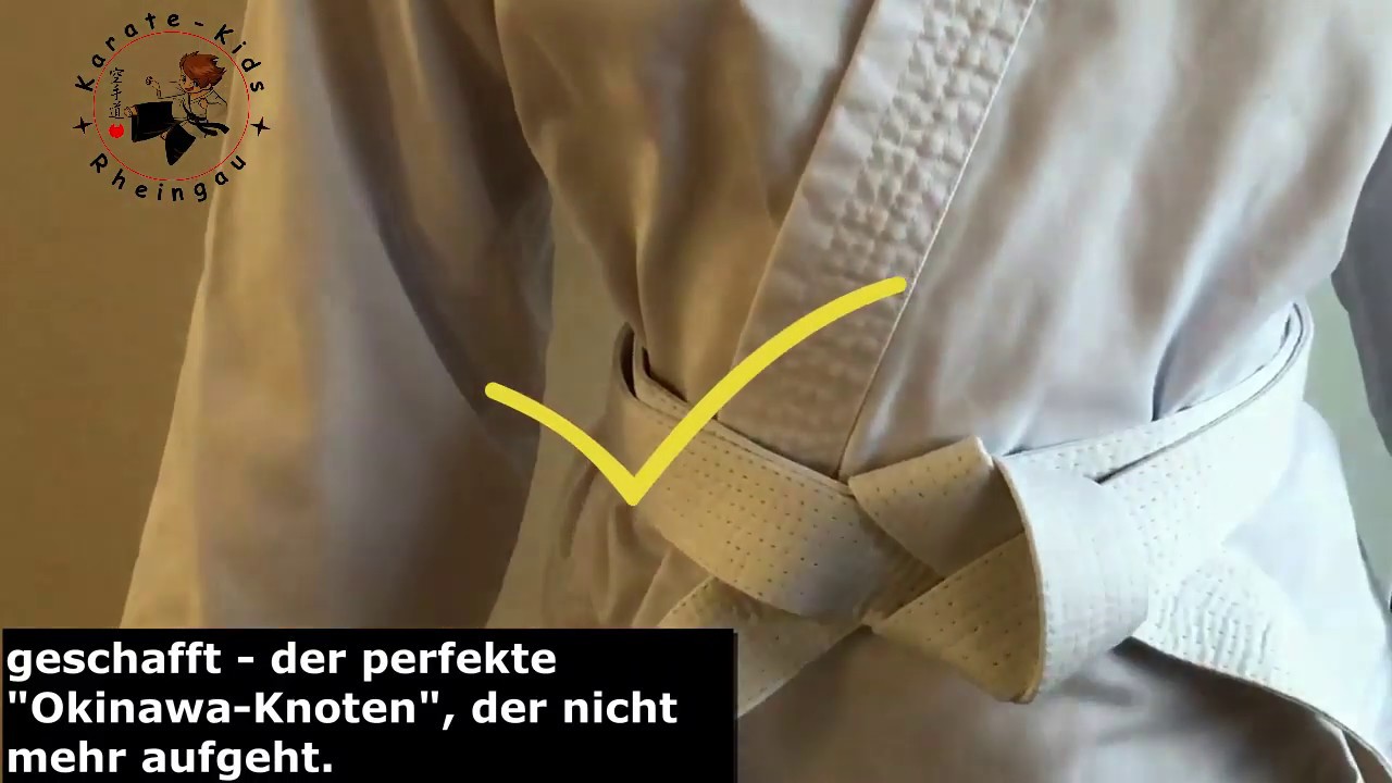 Kinder-Karategürtel binden