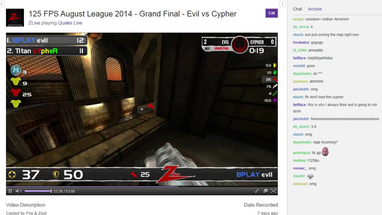 Chat-Cam | August League 2014 Finals - Toxicity Moment (Cypher vs Evil)