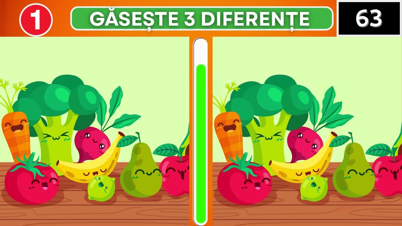 🥕 Găsește Diferențele &ndash; Legume Delicioase sau Capcane Vizuale?