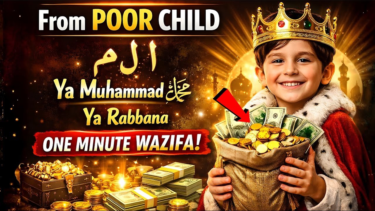 This One-Minute Wazifa Turned a Poor Child Into a King | Alif Laam Meem & Ya Muhammad Miracle