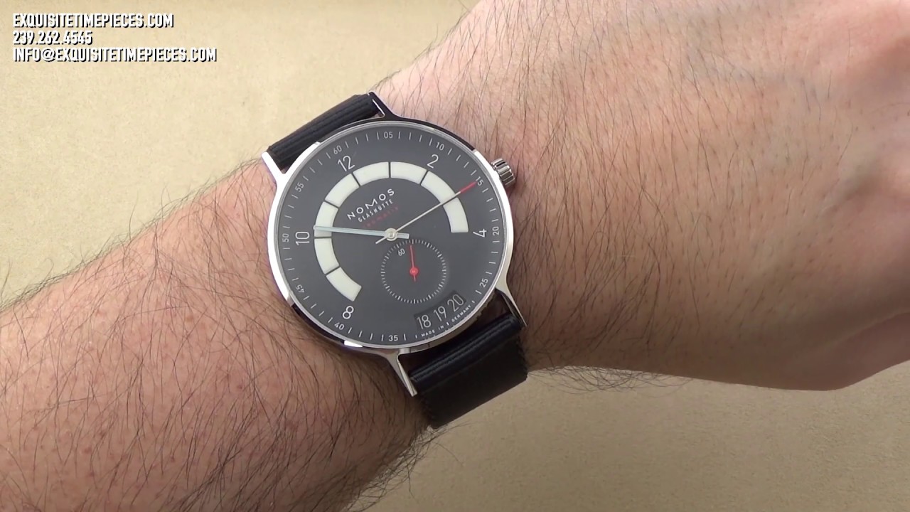 Обзор часов NOMOS Glash&uuml;tte Autobahn Neomatik 41mm Date Midnight Blue 1302 2019 года