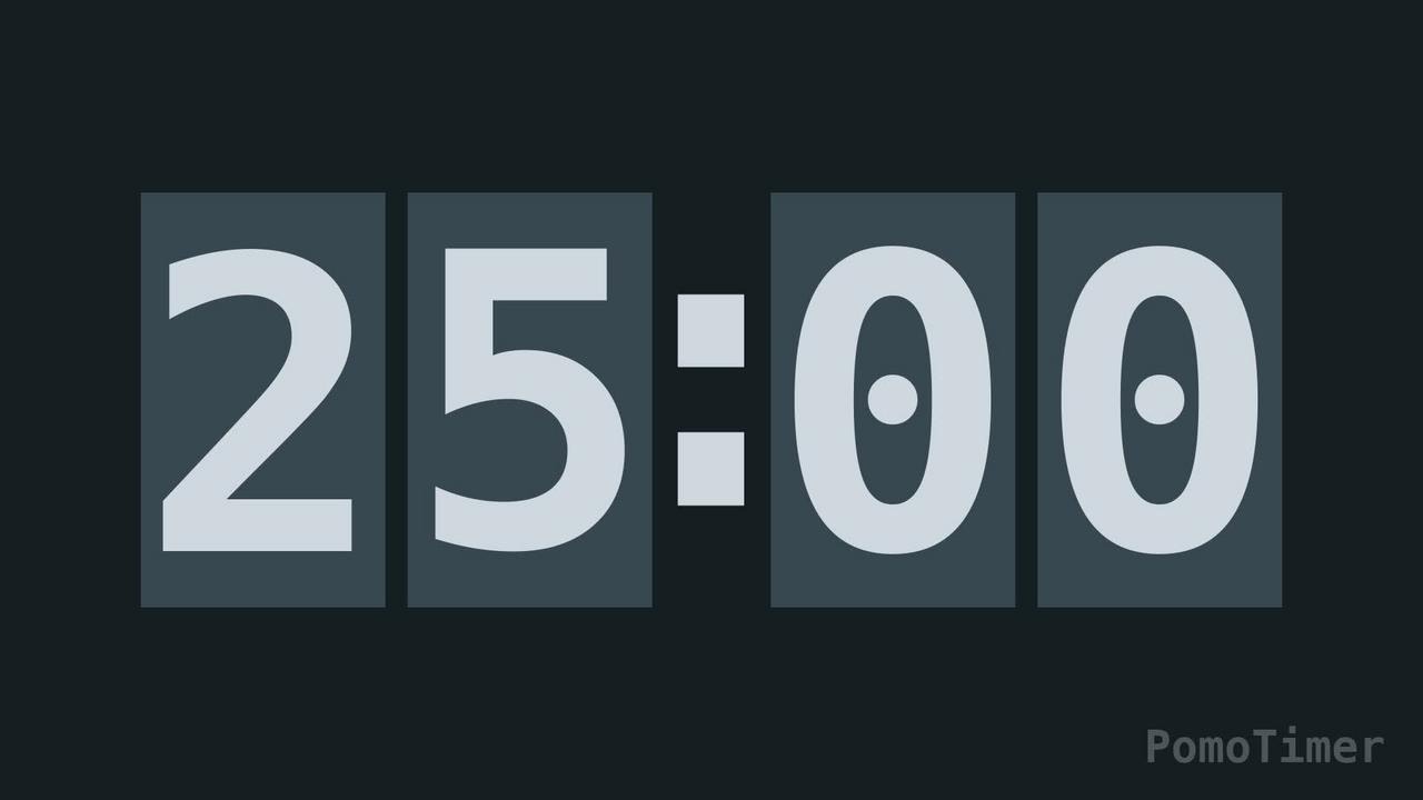 25 Minute Timer ⏰ | Soft Alarm at the End