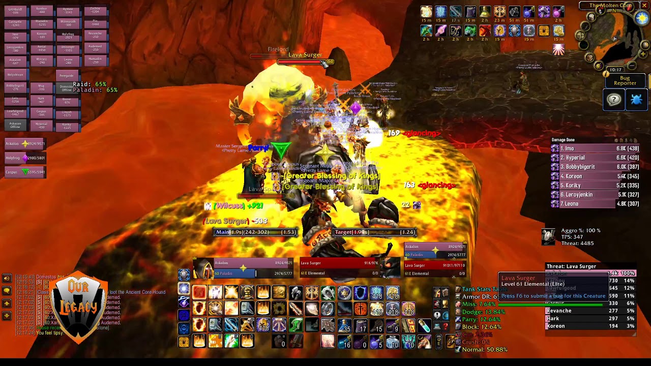 40-PALADIN MOLTEN CORE - Main Tank POV